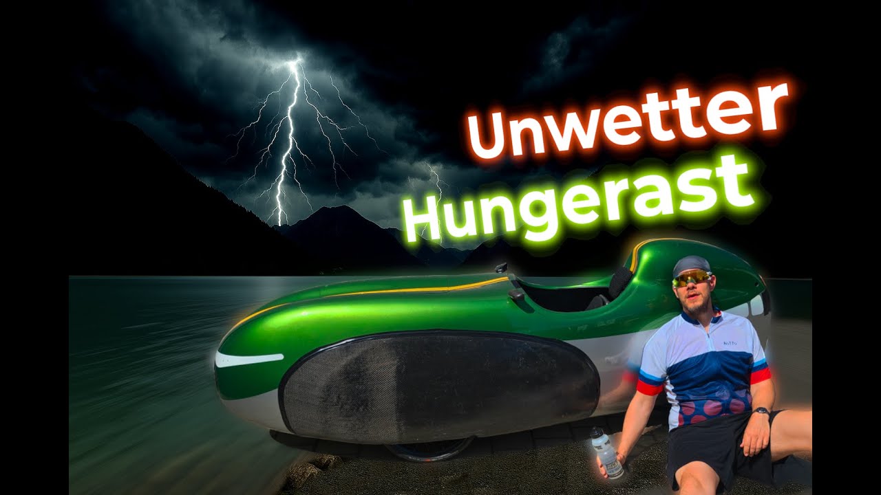Kampf gegen Wetter🌩️ & Hungerast🍫 - mit dem Velomobil vom Achensee zurück
