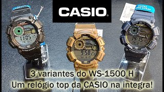 Comparação de 3 variantes do Relógio CASIO WS-1500H