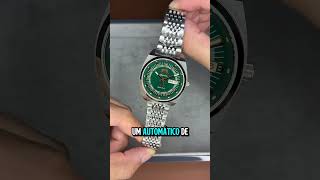 Relógio Orient Heritage com mostrador verde