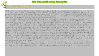 How to : Get free stuff using freecycle