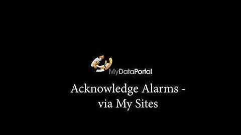 MyDataPortal, Acknowledge Alarms