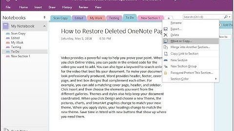 How to Recover Restore OneNote Deleted Pages/Sections (Easy)