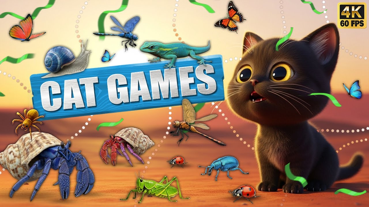 CAT GAMES 🐾3D Game for Cats | Video for Cats  – Ultimate CAT TV #72😻 4K60FPS