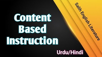 Content Based Instruction [Urdu/Hindi] // Salih English Literature