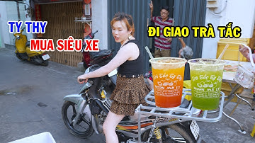 Ty Thy sắm siêu xe đi ship trà tắc - Ty Thy Vlog Gỏi đu đủ