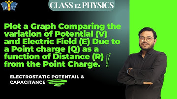 Plot the graph showing the variation of potential v with distance r from point charge| Physics 12