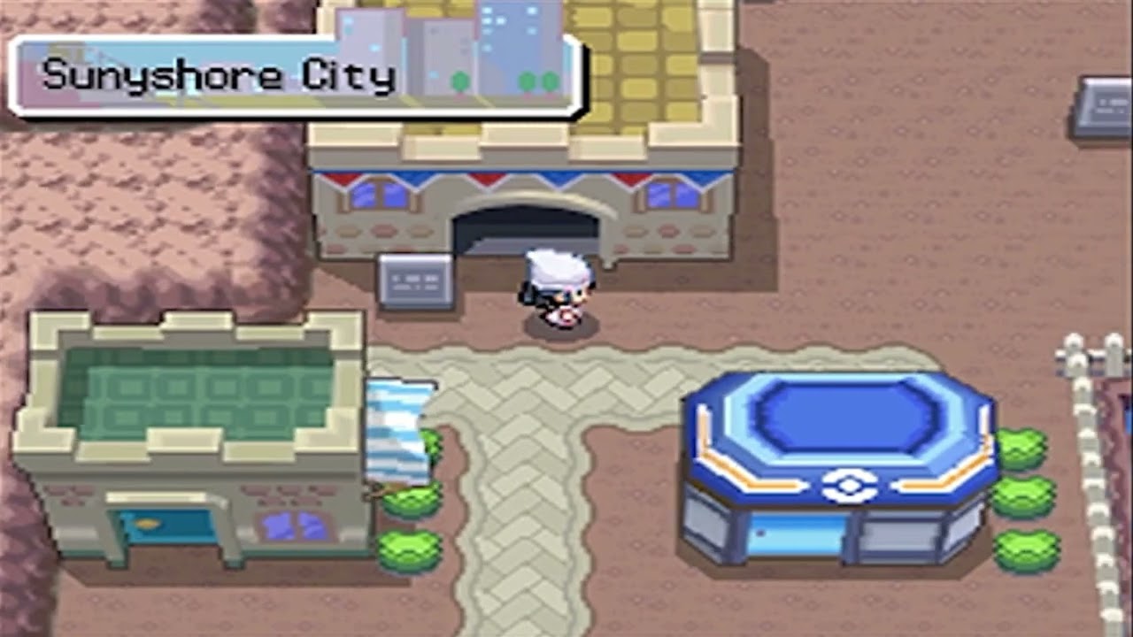 Pokémon Diamond Pearl & Platinum Sunyshore City (Night)