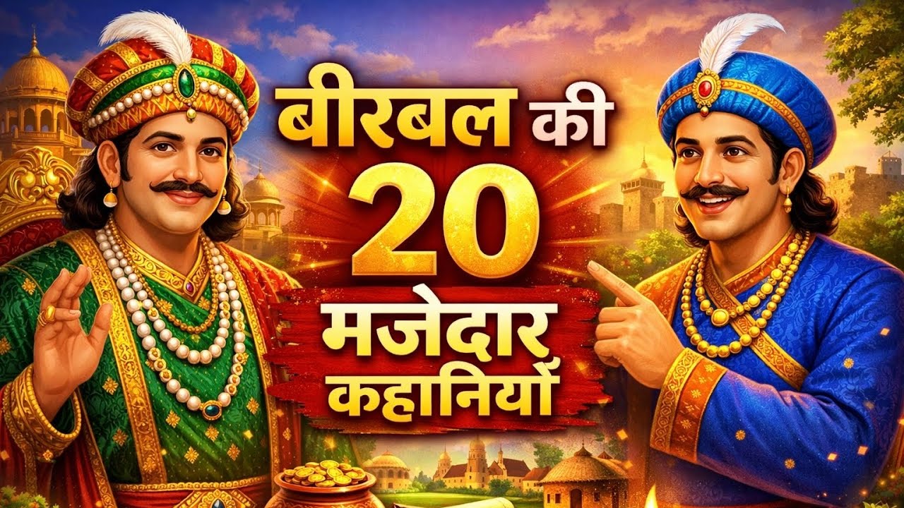 बीरबल की 20 मजेदार कहानियाँ 🤯 Akbar Birbal Hindi Stories 🤩 Hindi Stories 😍 Hindi Kahani 😃