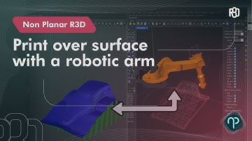 (Non-PlanarR3D) 3D Printing over a surface with a Robotic Arm with Grasshopper