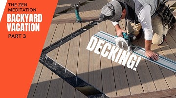 Installing Composite Decking on an Angle With a Cool Inlay - TZMBV PART 4