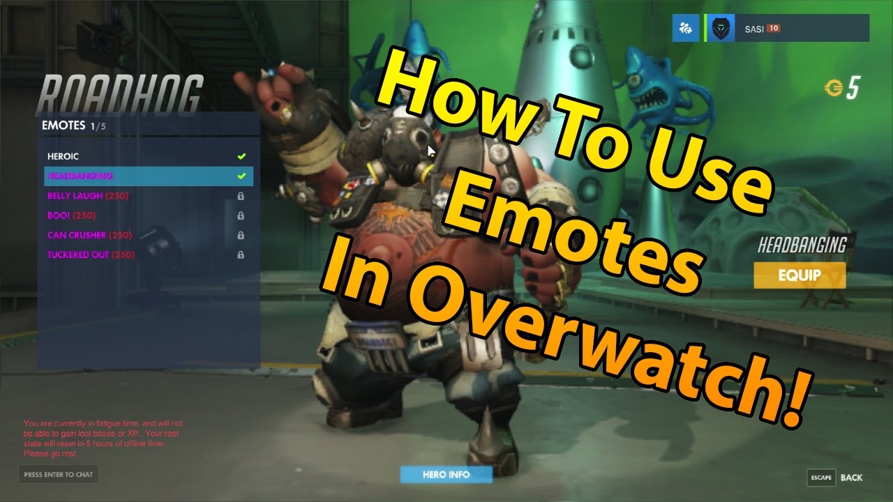 Overwatch How To Use Emotes