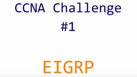 CCNA Challenge #1   What