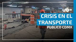 Metro CDMX en obra negra: usuarios esquivan ruinas rumbo al Mundial