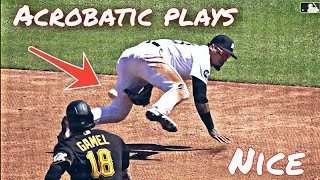 MLB - Acrobatic Plays - Best Compilation