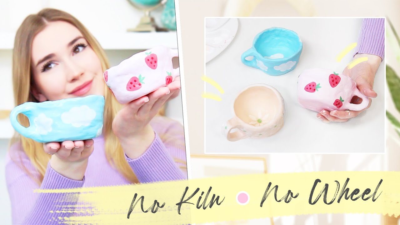 DIY Ceramic Mugs !! *no kiln or wheel required* YouTube