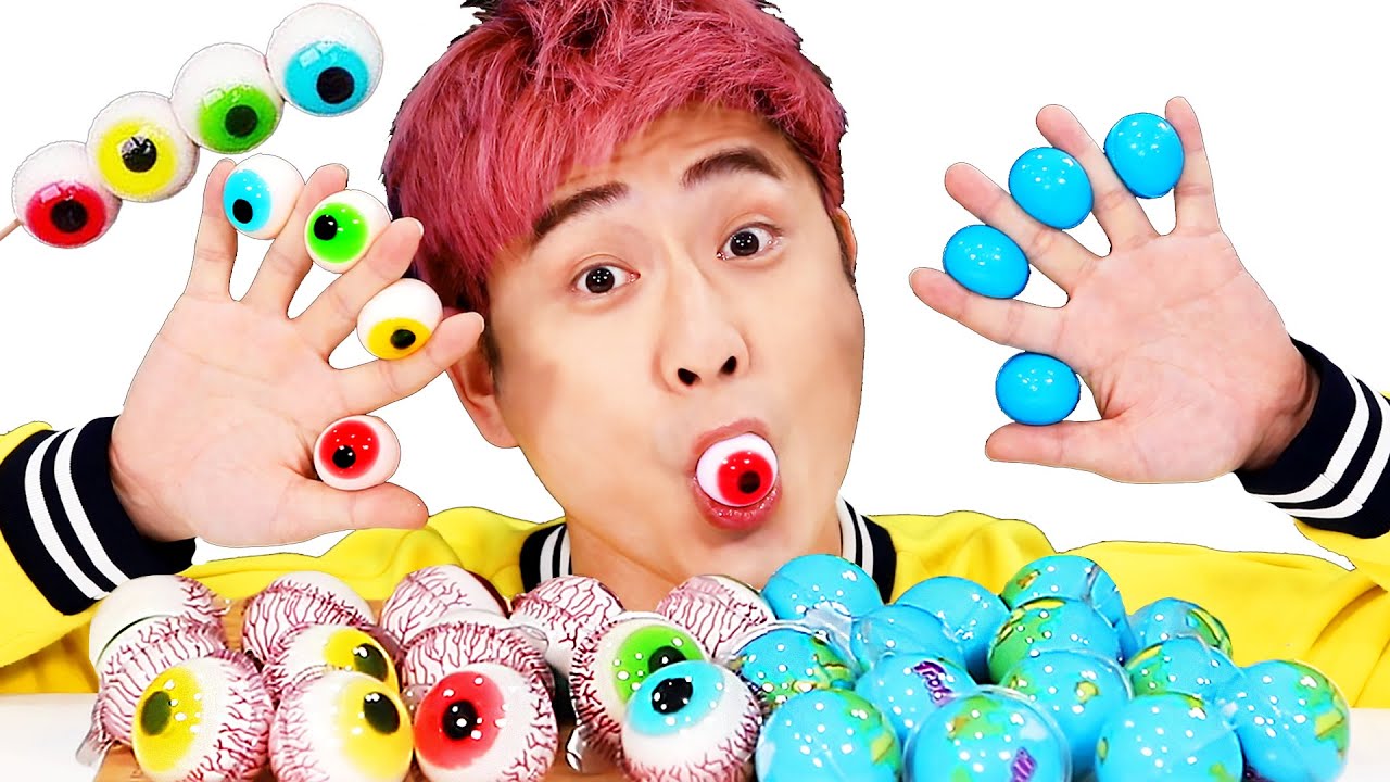 Eyeballs Jelly Earth Jelly 눈알젤리 지구젤리 LuckyKangi Mukbang 럭키강이 먹방 YouTube