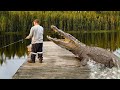 Crocodile nearly devoured a man