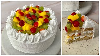 Super Soft Fruit Cake In kadai |NO EGGS, NO OVEN, No Condensed Milk Super Easy Cake | Vanilla Cake screenshot 5