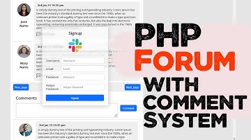 PHP User Forum with comment system + Source code | Beginner level | Quick programming tutorial