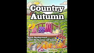 Country Autumn Color By Number Coloring Book for Adults - Color Questopia FLIP THROUGH