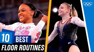 Top 10 scored women's floor routines at Tokyo 2020