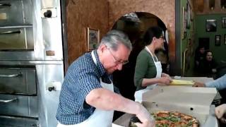 Di Fara Pizza ...Pulling Pizza With Bare Hands