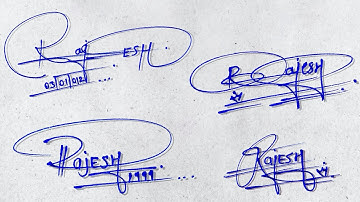 Sign your name with me | signature design | stylish signature for letter R | Rajesh name signature