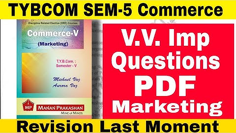 TYBCOM -5 V.V. Imp Questions Commerce with Paper || Atul Sir
