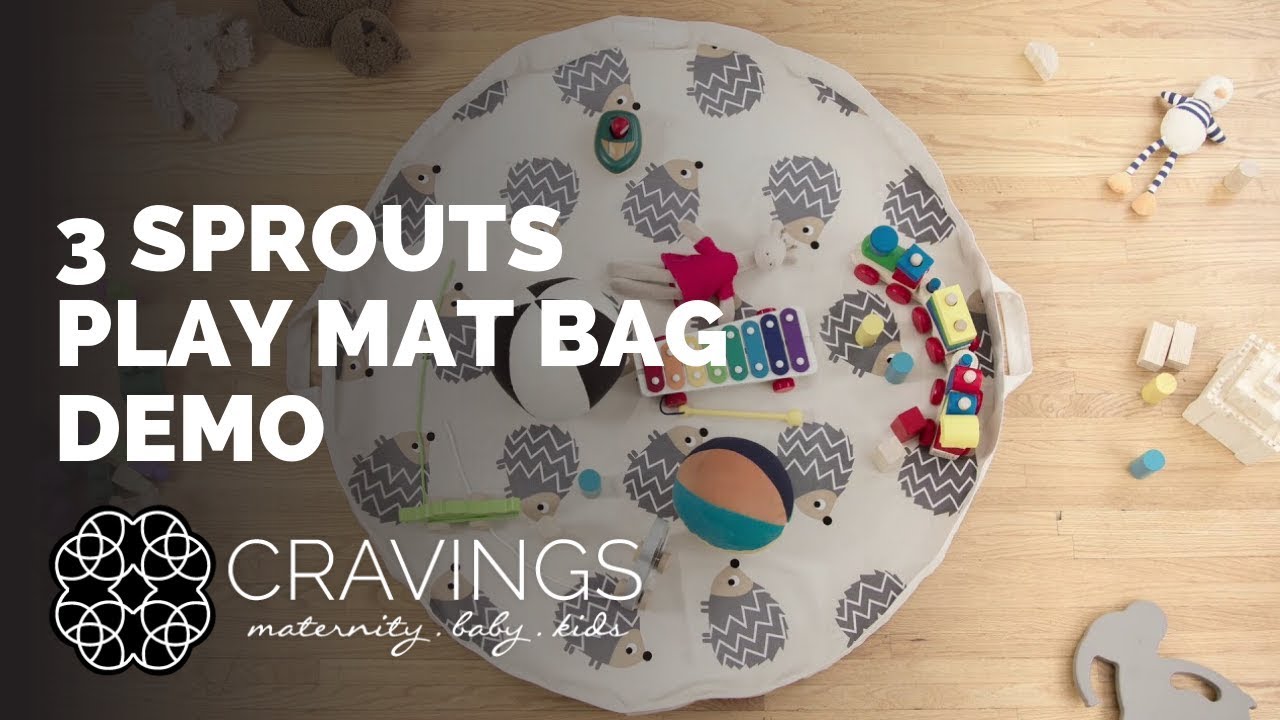 3 sprouts hedgehog play mat bag