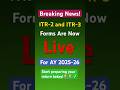 The wait is over | ITR-2 &amp; ITR-3 are now live for AY 2025–26 | Get Ready to File