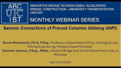 Seismic Connections of Precast Columns Utilizing UHPC