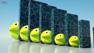 How To Jelly Pacman Smash multiple Hard Pacmans 😉 Domino Effect Simulation [REVERSE] screenshot 4