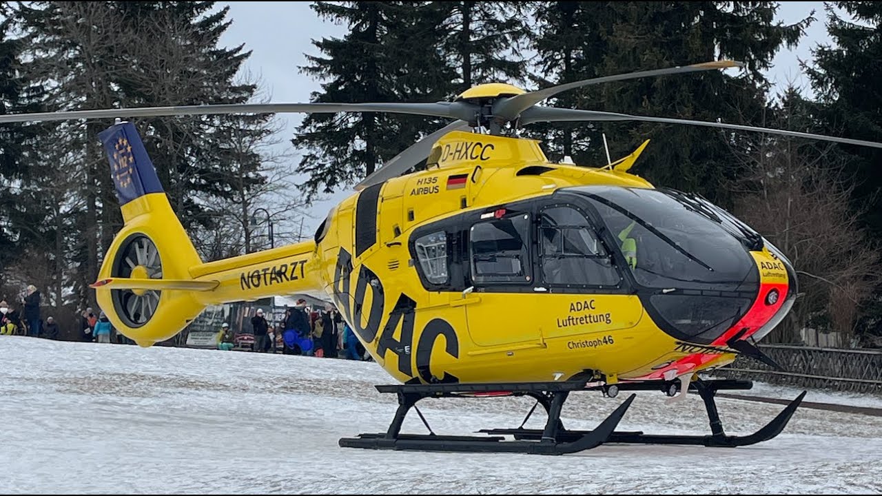 Christoph 46 / AIRBUS H135 - ADAC Luftrettung / Takeoff Oberwiesenthal Fichtelberg