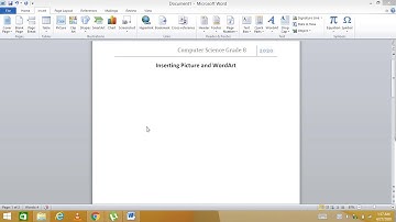 Grade 8&9, Computer Science Chapter#3, topic: inserting picture and word art, video#16