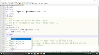 php tutorial in hindi part 12 Logical Operator in PHP