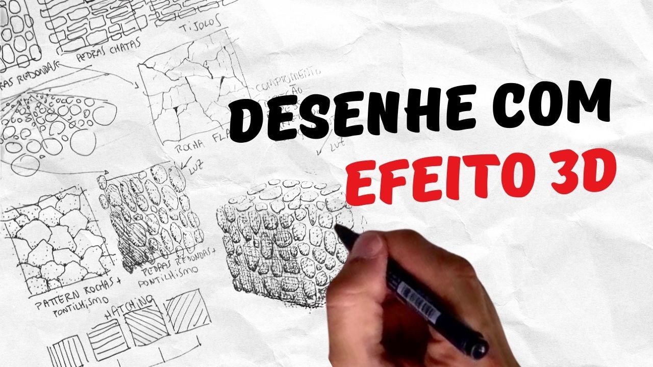 Como criar TEXTURAS SIMPLES nos desenhos com nanquim