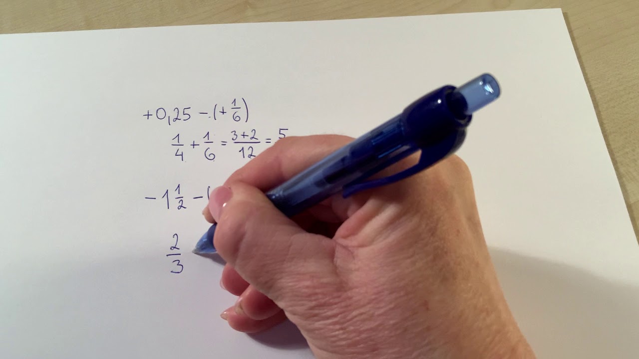 Racionální čísla sčítání a odčítání