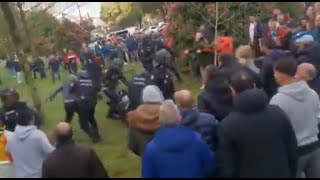 Policías heridos en la protesta de Santiago de Compostela