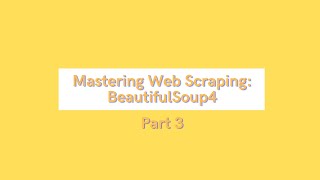 Web Scraping with Python - Part 3 - BeautifulSoup Tutorial 🔥