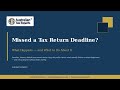 What Happens If You Miss the Tax Return Deadline | Australian Tax Experts