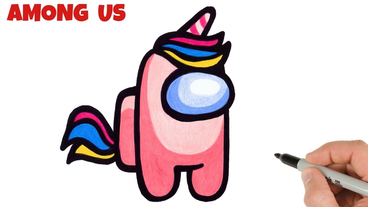 Rainbow Unicorn How To Draw Among Us Characters - Go Images Club