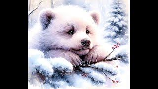 Winter Bear Acrylic Panting Lesson