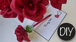 How to Make a Rose Flower Pen ♥