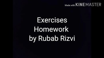 Exercises (english and computer )by Rubab Rizvi