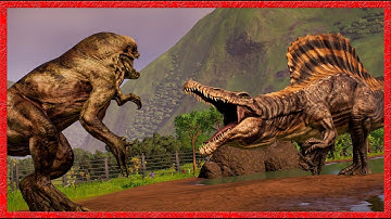 Spinosaurus VS Juvenille D rex - Jurassic Clash | Jurassic World Evolution 2