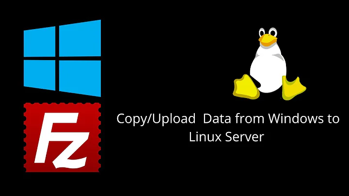 How to use FileZilla to copy data from windows machine to Linux