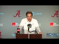 Watch Coach Saban's Postgame Press Conference presented by Royal Furniture Company.