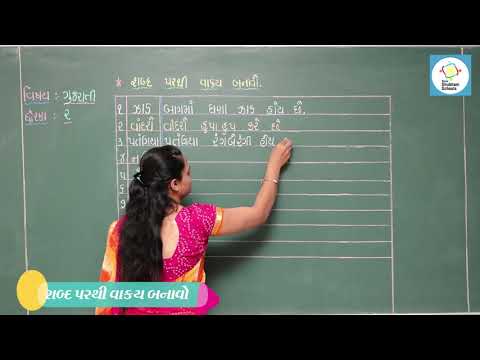 ધોરણ -૨ વિષય- ગુજરાતી શબ્દ પરથી વાક્ય બનાવો