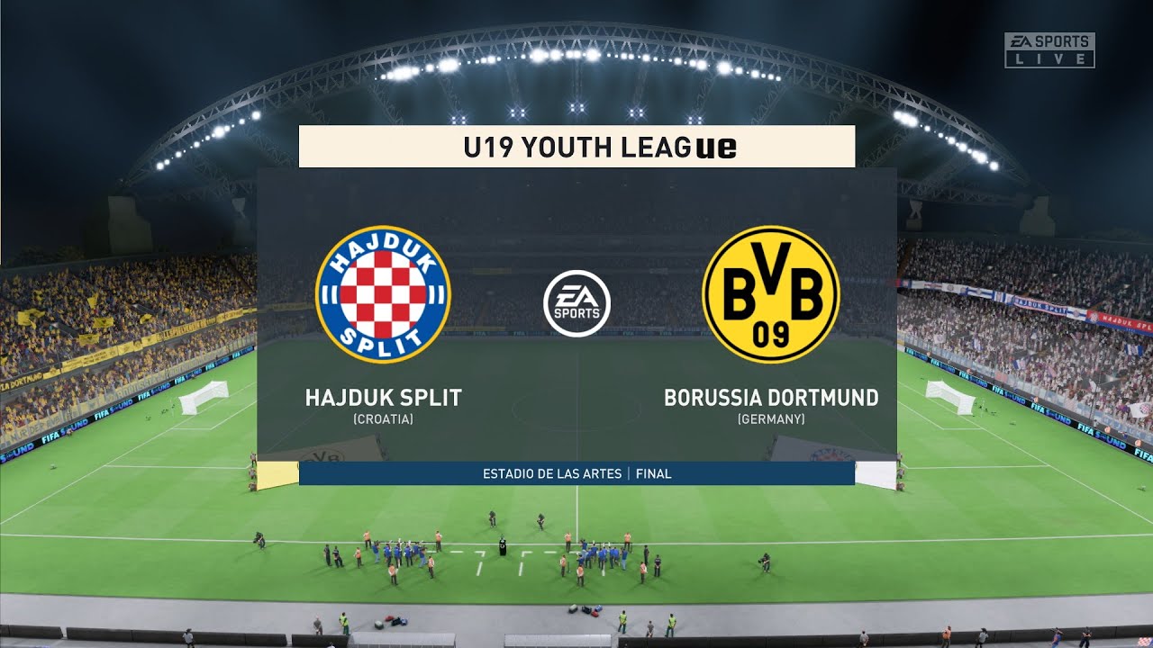 Soccer UEFA Youth League Season 2022 2023 Quarterfinals Borussia Dortmund U19  Hajduk Split U19 on