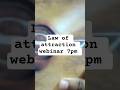 |Top 6 manifestation techniques | 7 PM Live Law of Attraction Webinar Telugu|7671863794 join